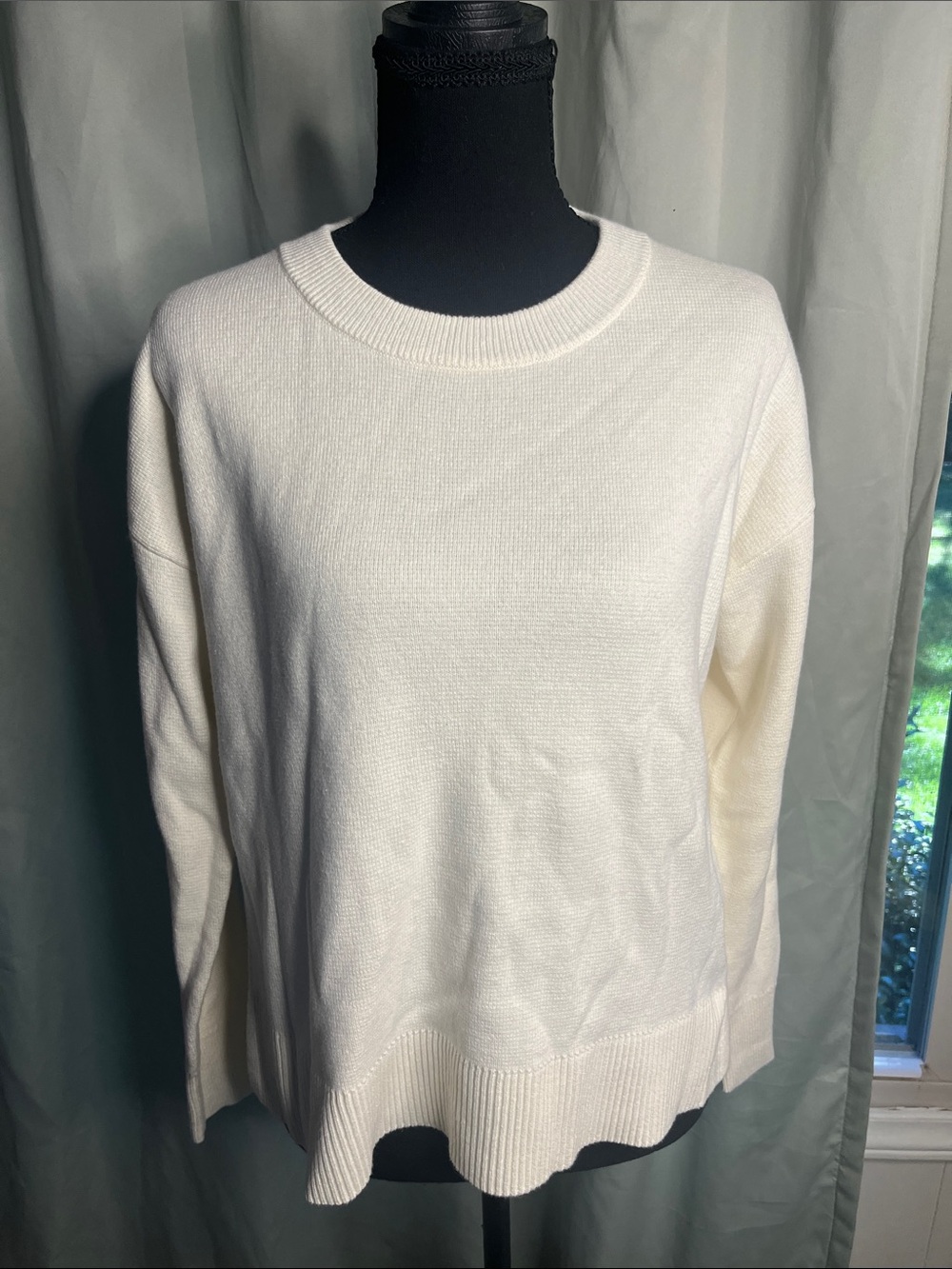L.L. Bean Women's Cream Crewneck Sweater